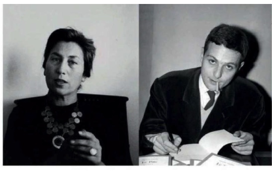 Philippe Sollers et Dominique Rolin, en 1961