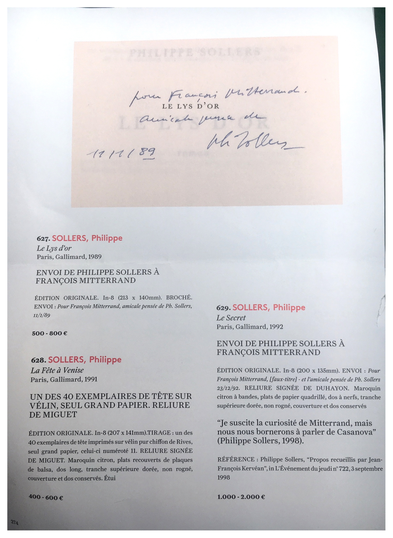 dans la bibliothèque de François Mitterrand