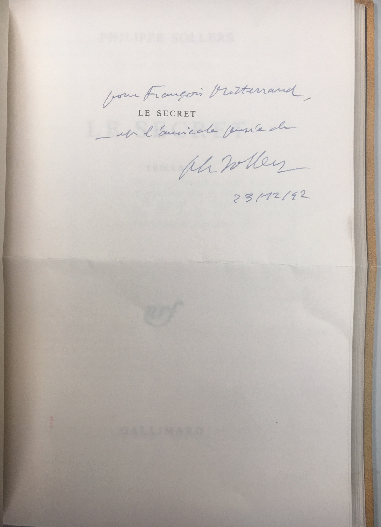 dans la bibliothèque de François Mitterrand