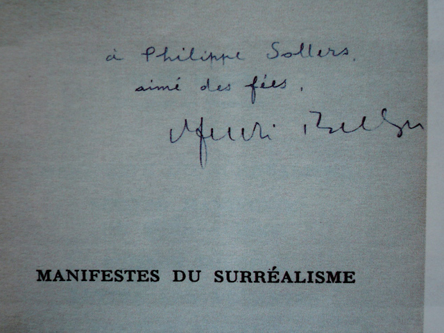 Andre Breton Dedicace à Sollers