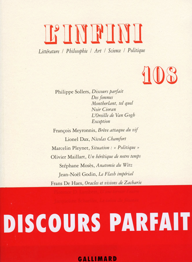 Sollers l'Infini 108