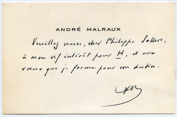 André Malraux à Philippe Sollers