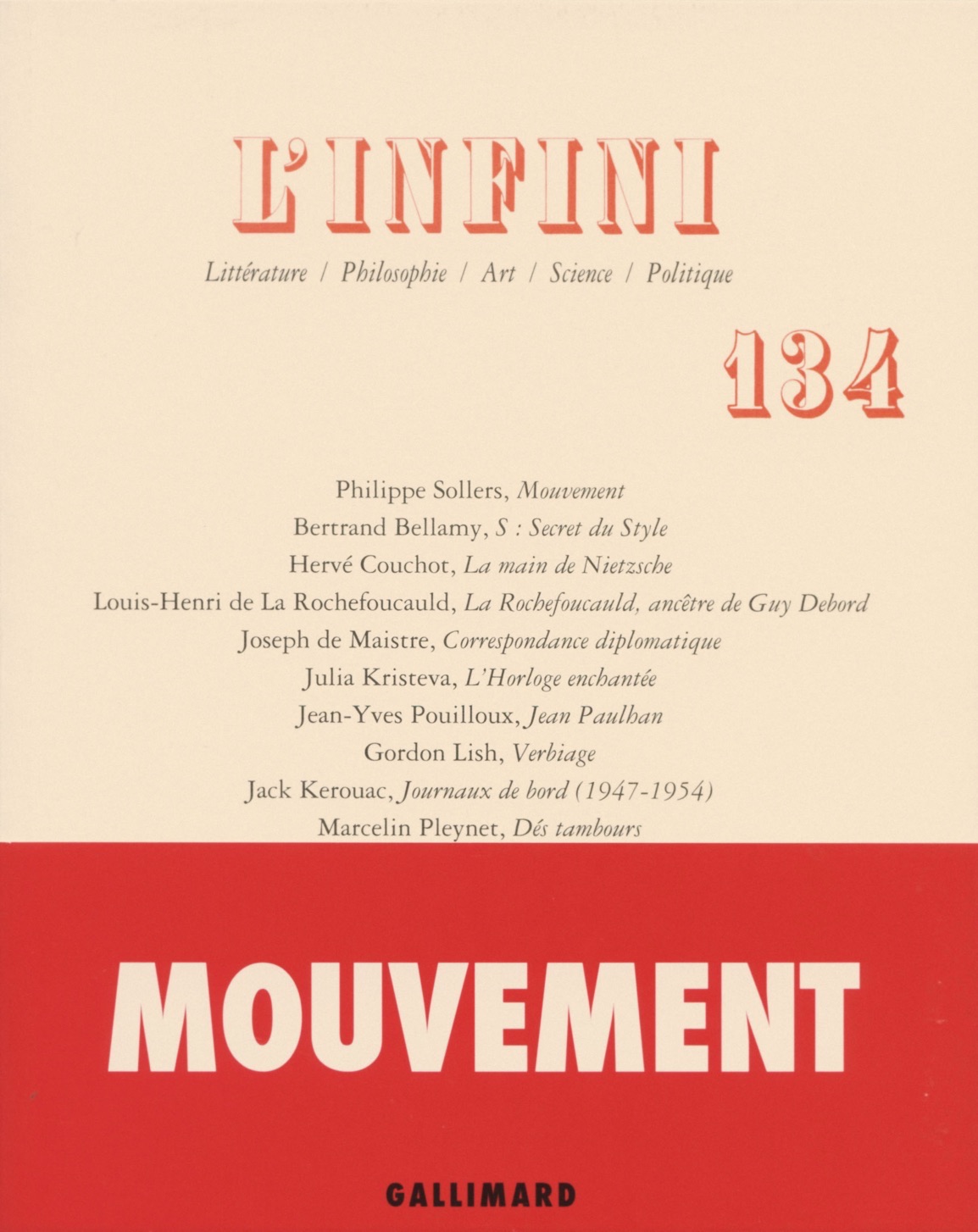 L'Infini 134 - Mouvement