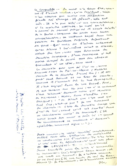 Lettre de Philippe Sollers  Dominique Rolin, 12 juillet 1962