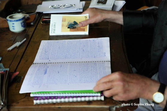 Philippe Sollers Médium, photo Sophie Zhang