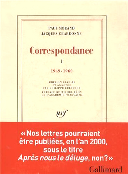 Morand Chardonne Correspondance