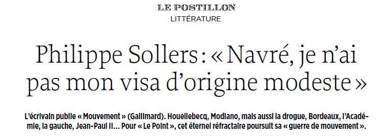 Entretien avec Philippe Sollers