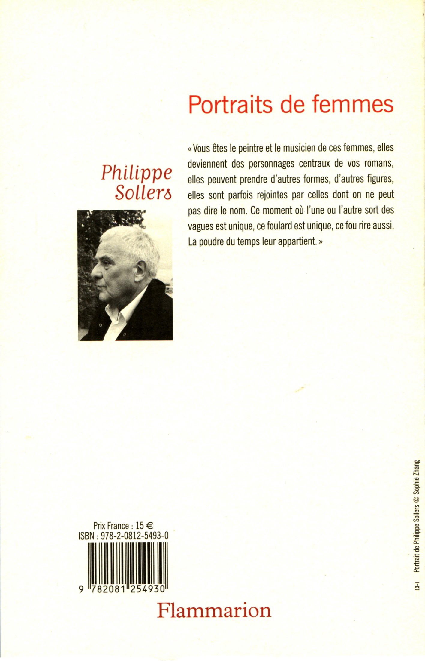 Philippe Sollers Portraits de femmes