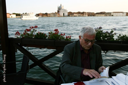 Philippe Sollers  Venise, Photo de Sophie Zhang 